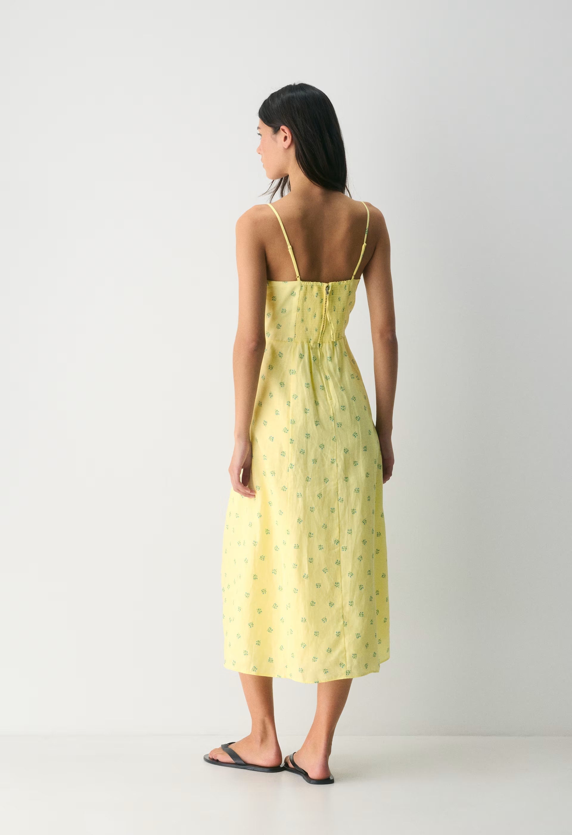Barrafina Linen Dress - LEMONADE/BLUE