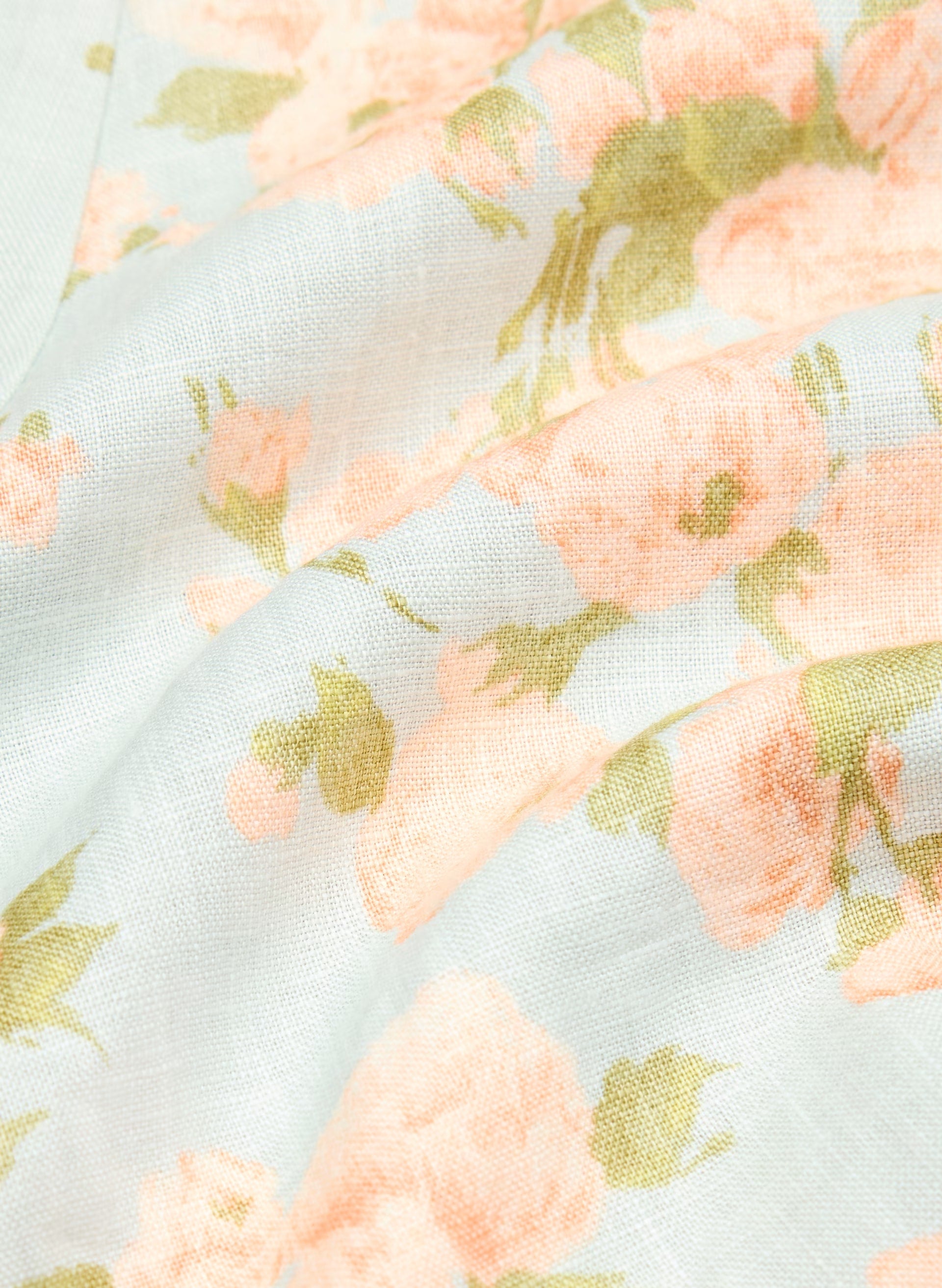 Abundance Linen Halter Dress - AGAVE GREEN/SOFT PEACH