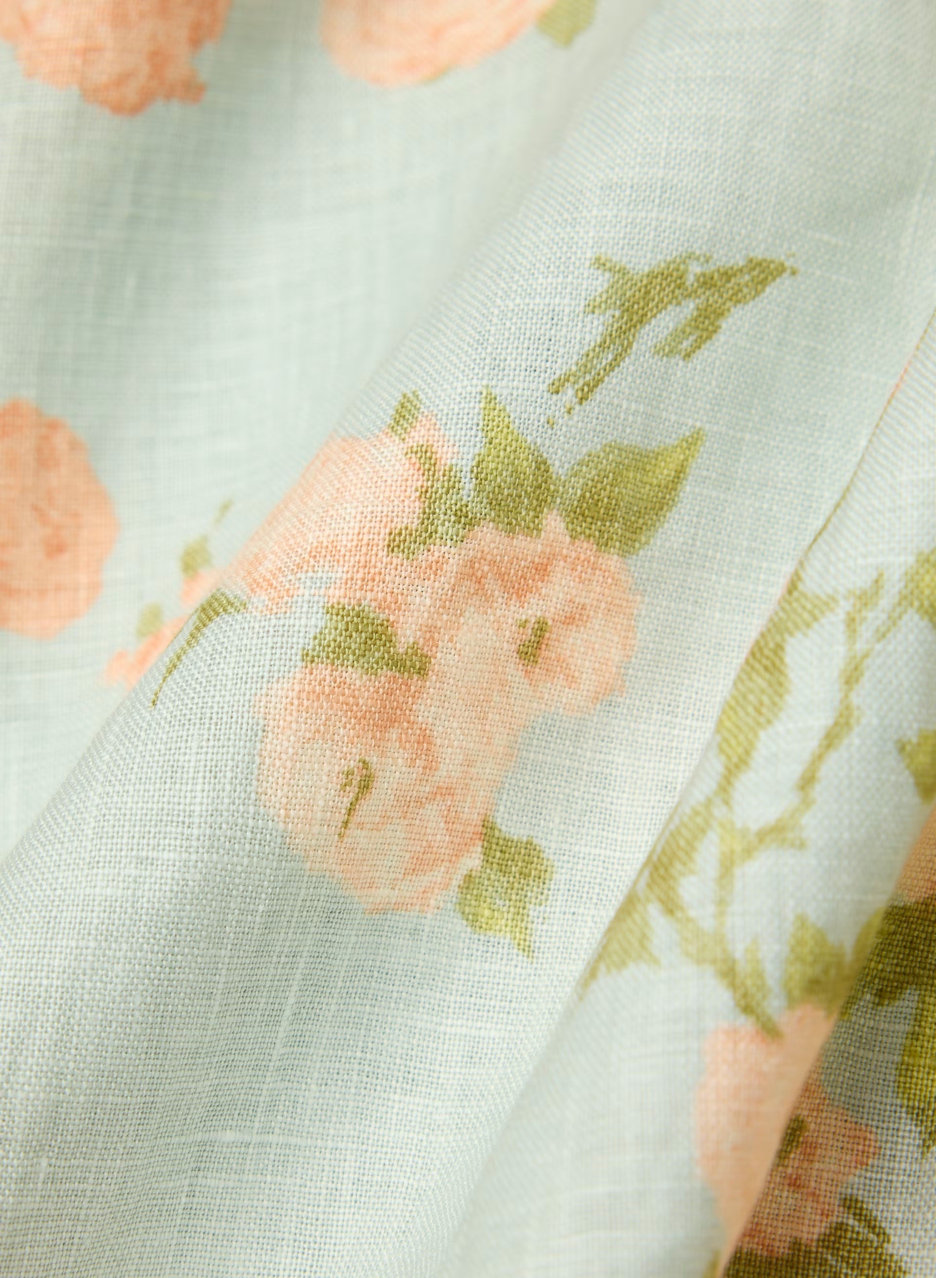 Technique Linen Dress - AGAVE GREEN/SOFT PEACH