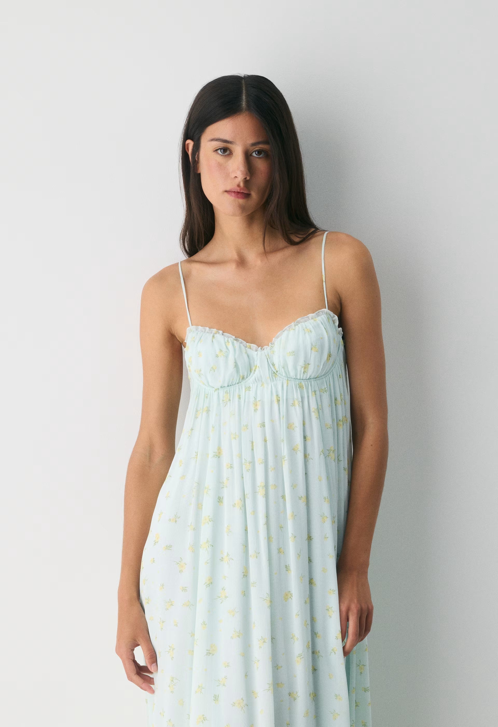 Emberlyn Dress - PALE AGV GR /PALE YLW