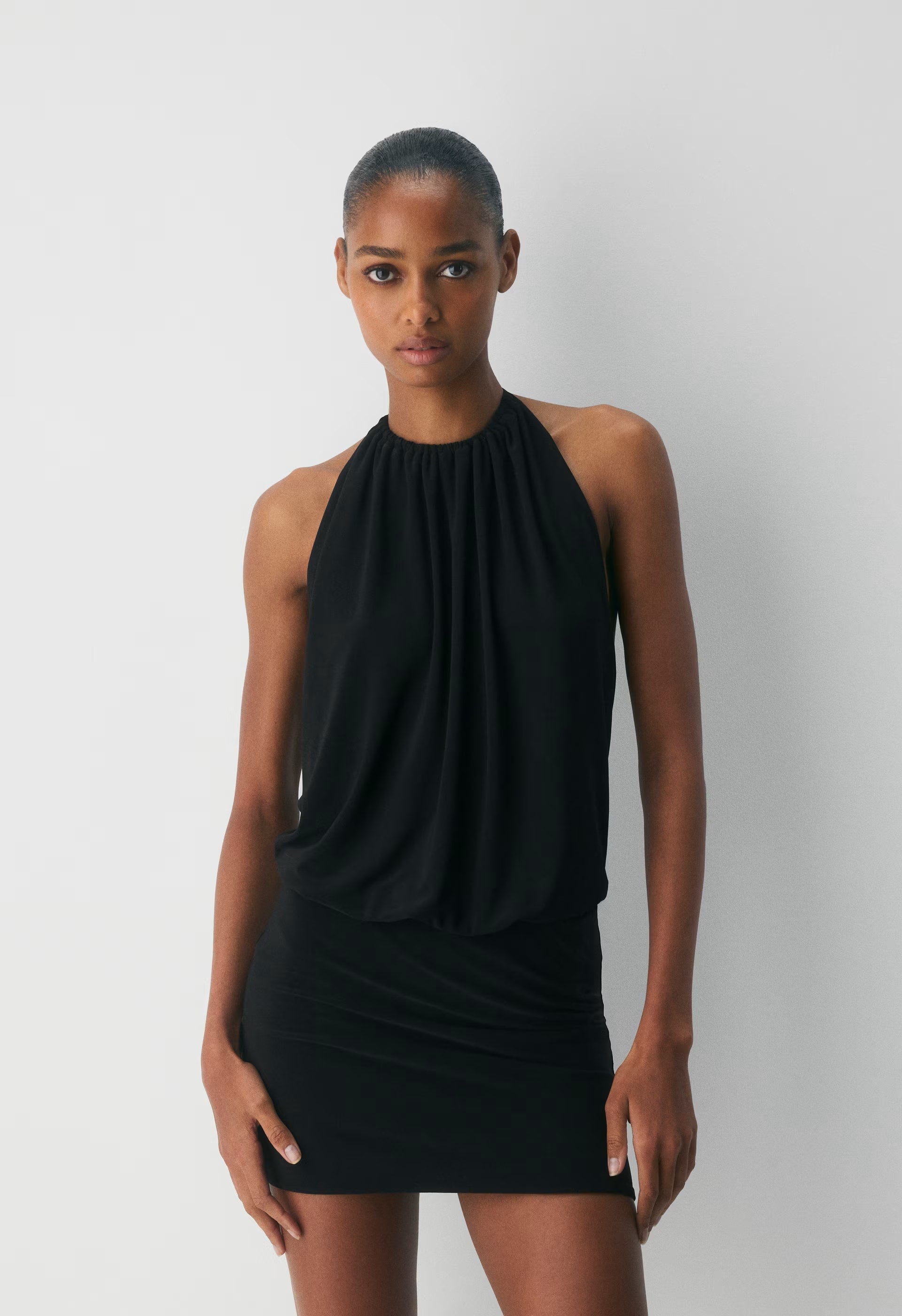 Smooth Matter™ Primary Halter Dress - BLACK