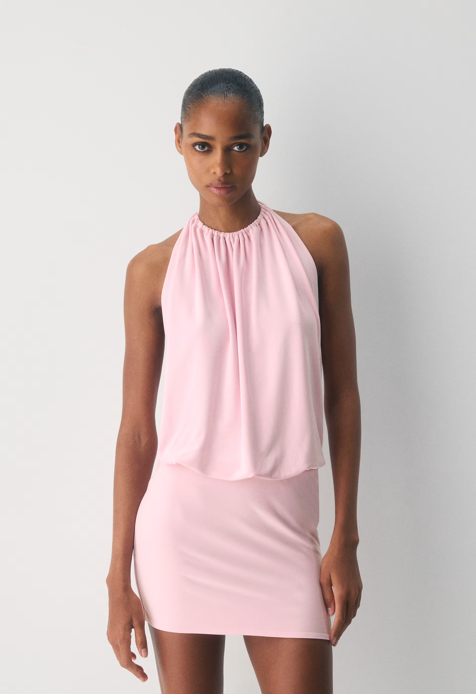 Smooth Matter™ Primary Halter Dress - MILKSHAKE PINK