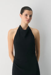 Fête Chiffon™ Audience Halter Dress - BLACK