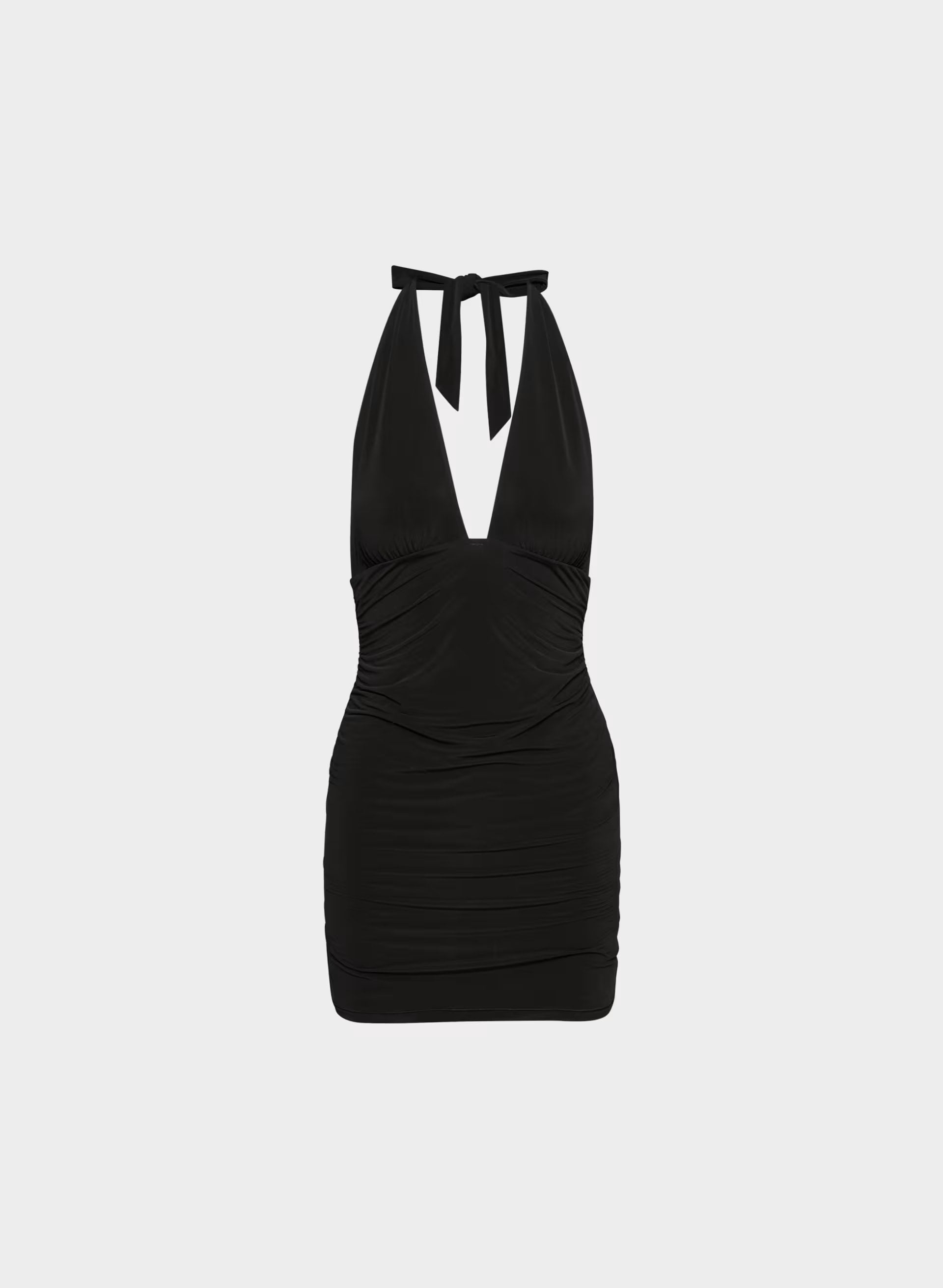 Selenic Halter Dress - BLACK