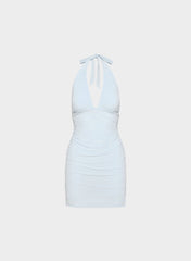 Selenic Halter Dress - MIDDAY BLUE