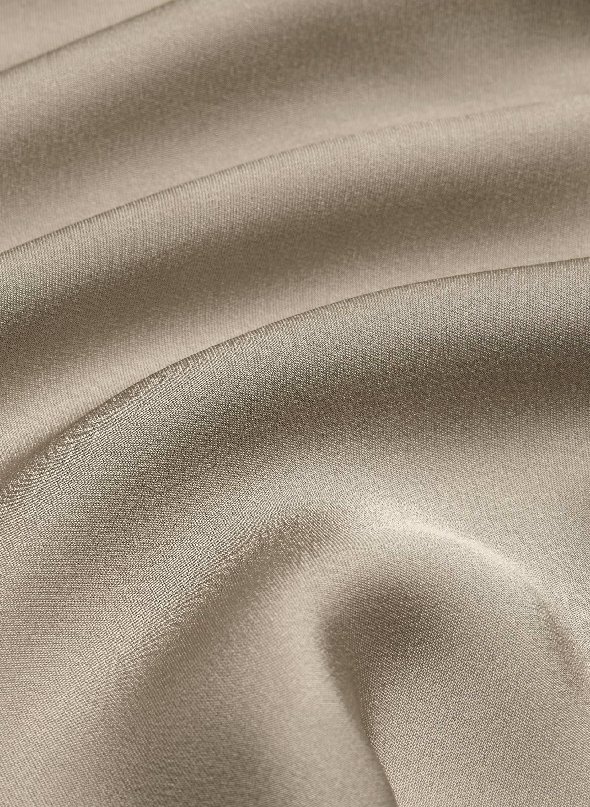 Audience Satin Mini Halter Dress - NOMAD TAUPE