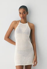Seacoast Halter Dress - LIGHT BIRCH