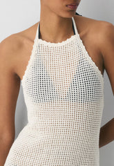 Seacoast Halter Dress - LIGHT BIRCH