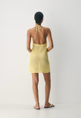 Seacoast Halter Dress - LEMONADE