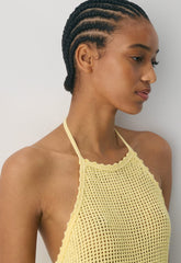 Seacoast Halter Dress - LEMONADE