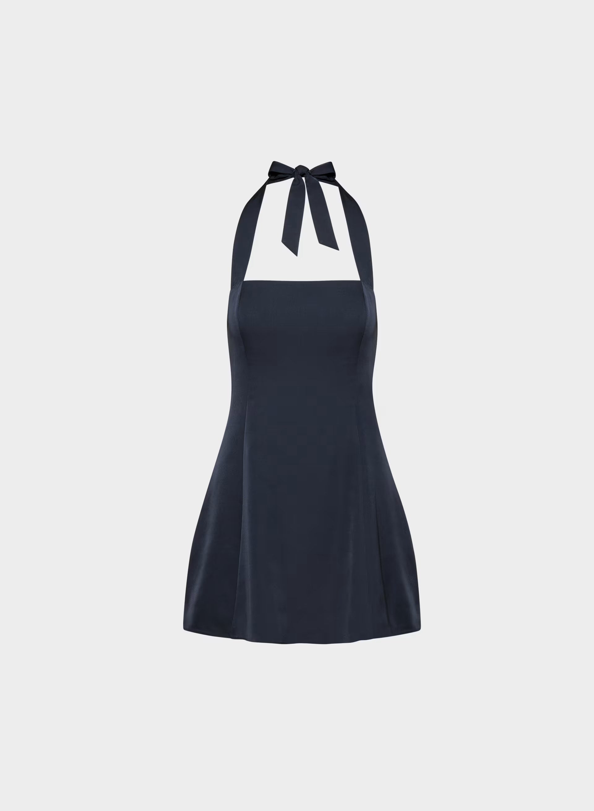 Pirouette Satin Halter Dress - ADMIRAL