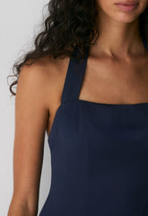 Pirouette Satin Halter Dress - ADMIRAL