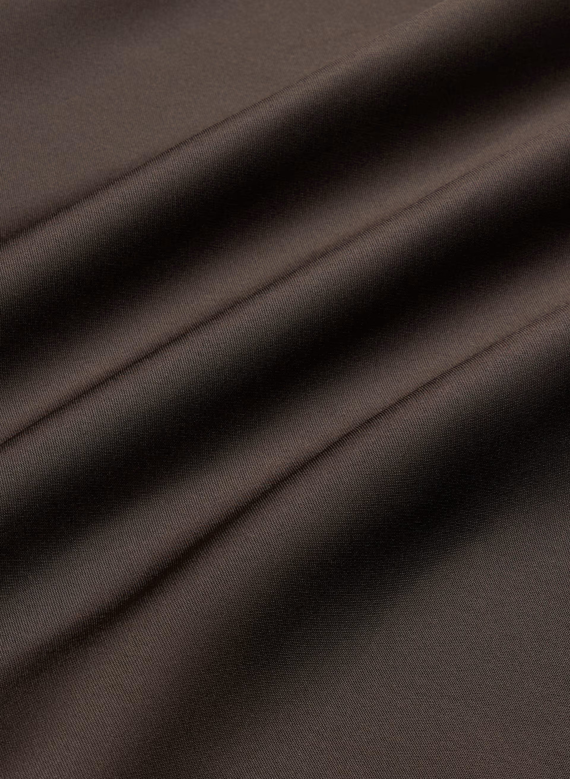 Audience Satin Full Halter Dress - RICH MOCHA BROWN