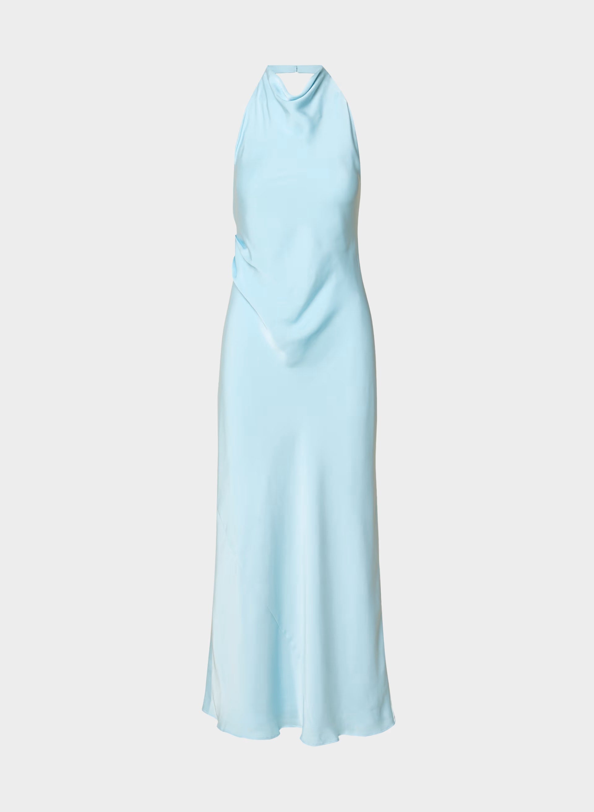 Audience Satin Full Halter Dress - PANORAMA BLUE
