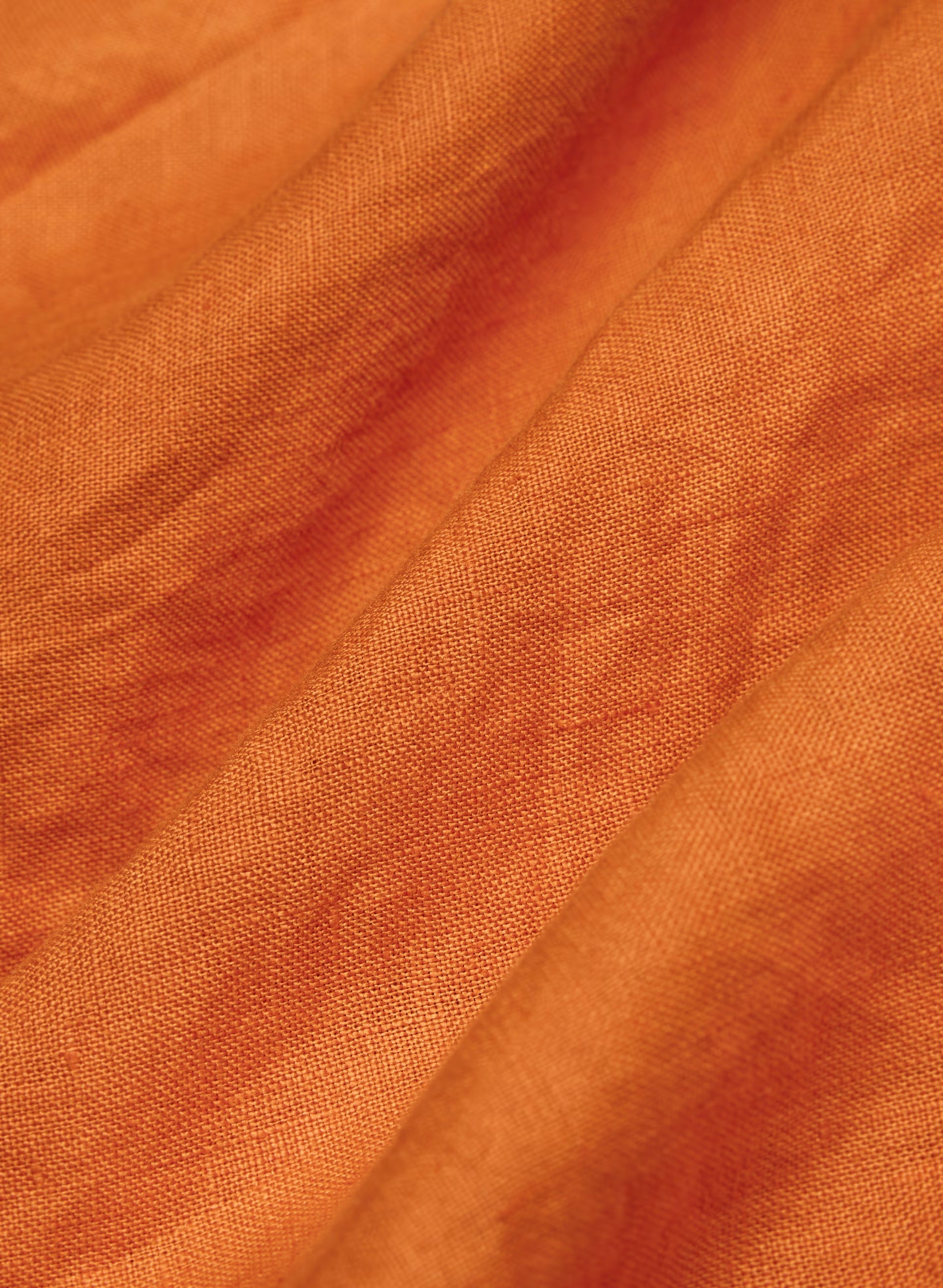 Nightscape Linen Halter Micro Dress - MESA ORANGE