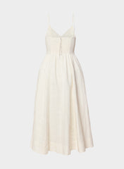 Technique Linen Dress - LIGHT BIRCH