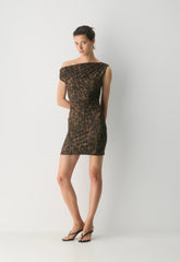 Smooth Matter™ Gallery Dress - CELLO BROWN /BLACK