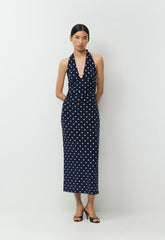 Smooth Matter™ Jazzroom Halter Dress - ADMIRAL/ LIGHT BIRCH
