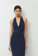Smooth Matter™ Jazzroom Halter Dress - ADMIRAL/ LIGHT BIRCH