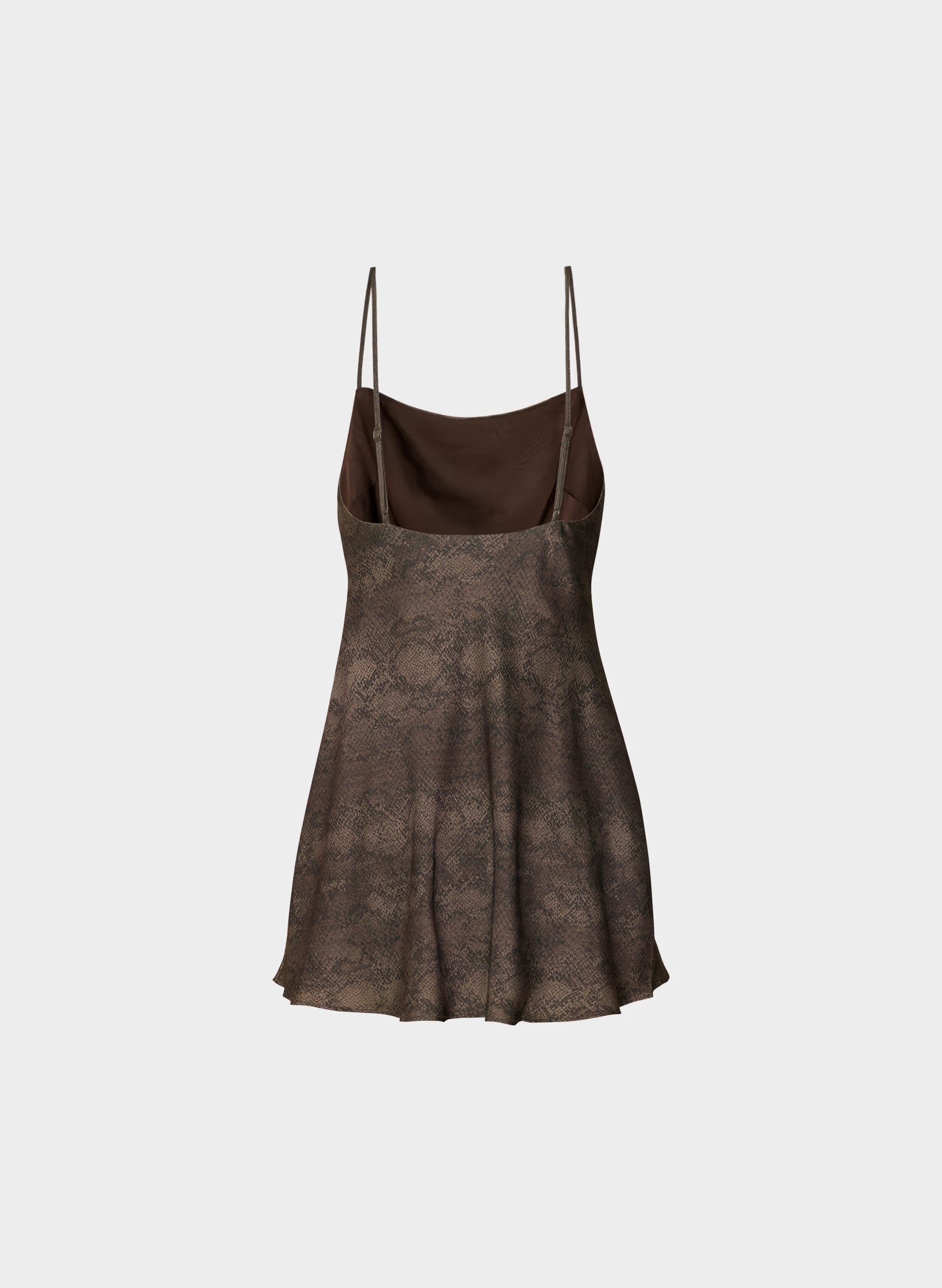 Confession Satin Dress - RICH MOCHA BRN/ TONAL