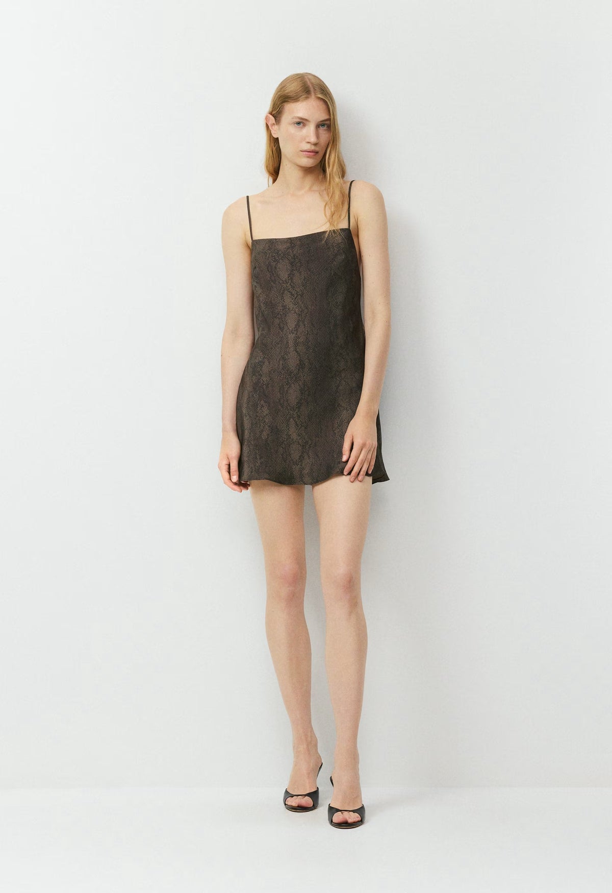 Confession Satin Dress - RICH MOCHA BRN/ TONAL