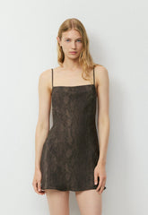 Confession Satin Dress - RICH MOCHA BRN/ TONAL