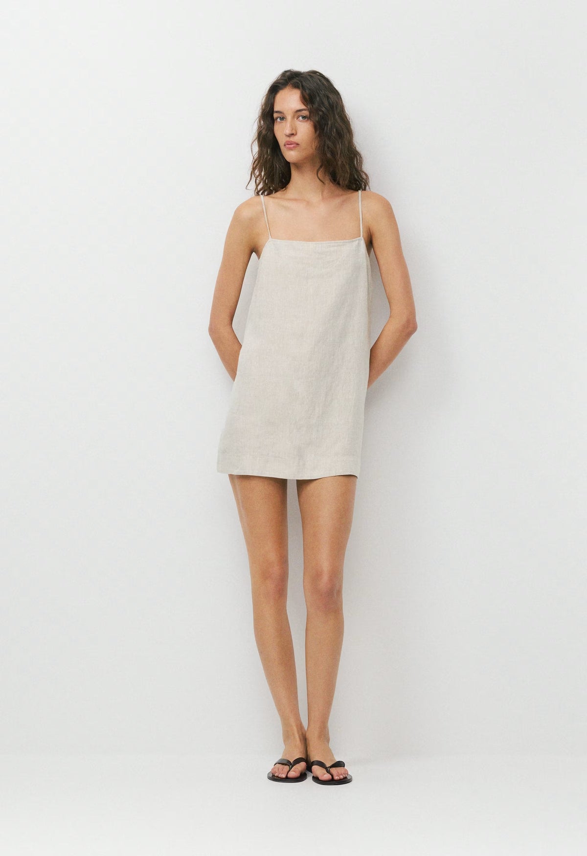 Arcos Linen Dress - UNDYED ECRU