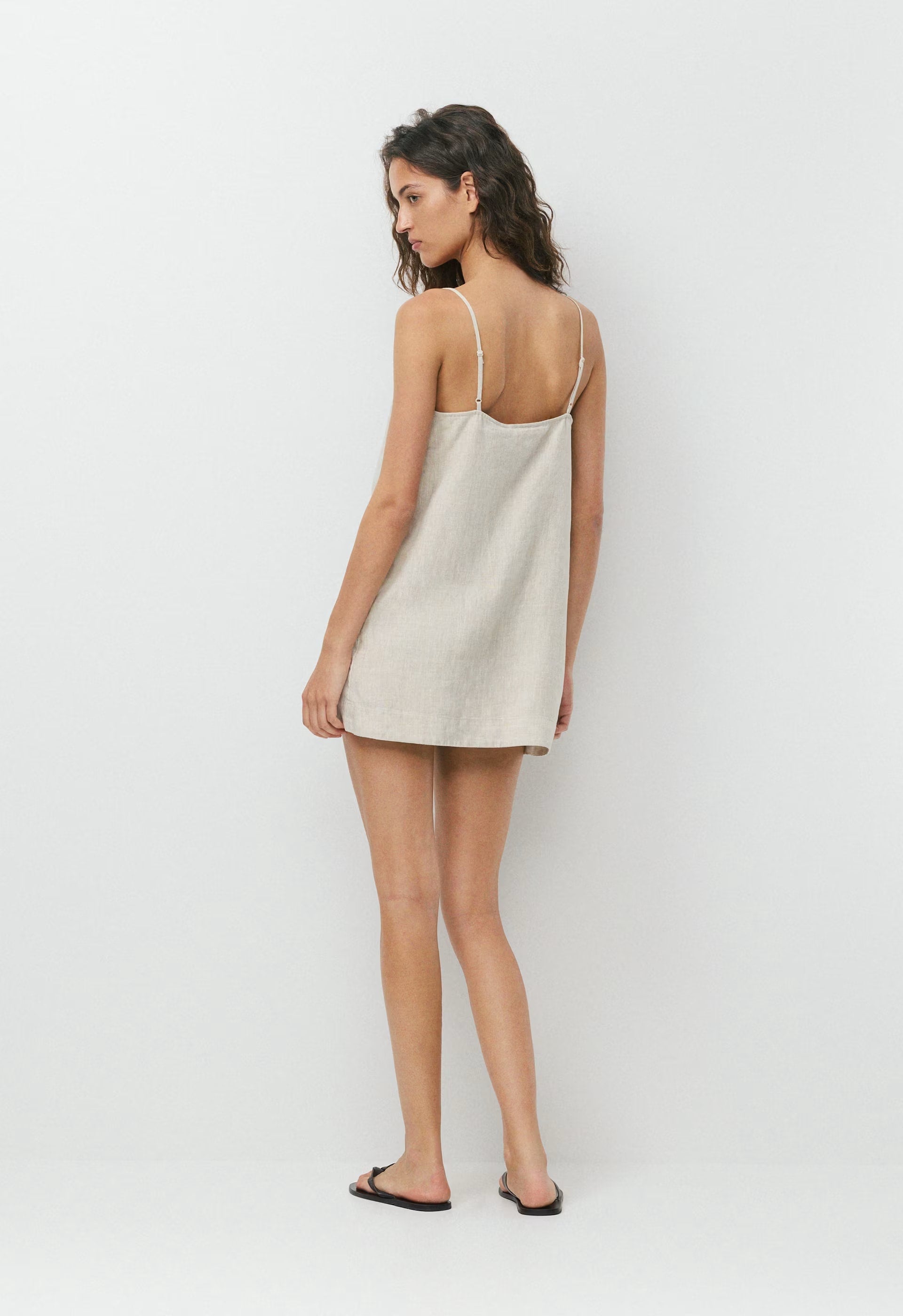 Arcos Linen Dress - UNDYED ECRU