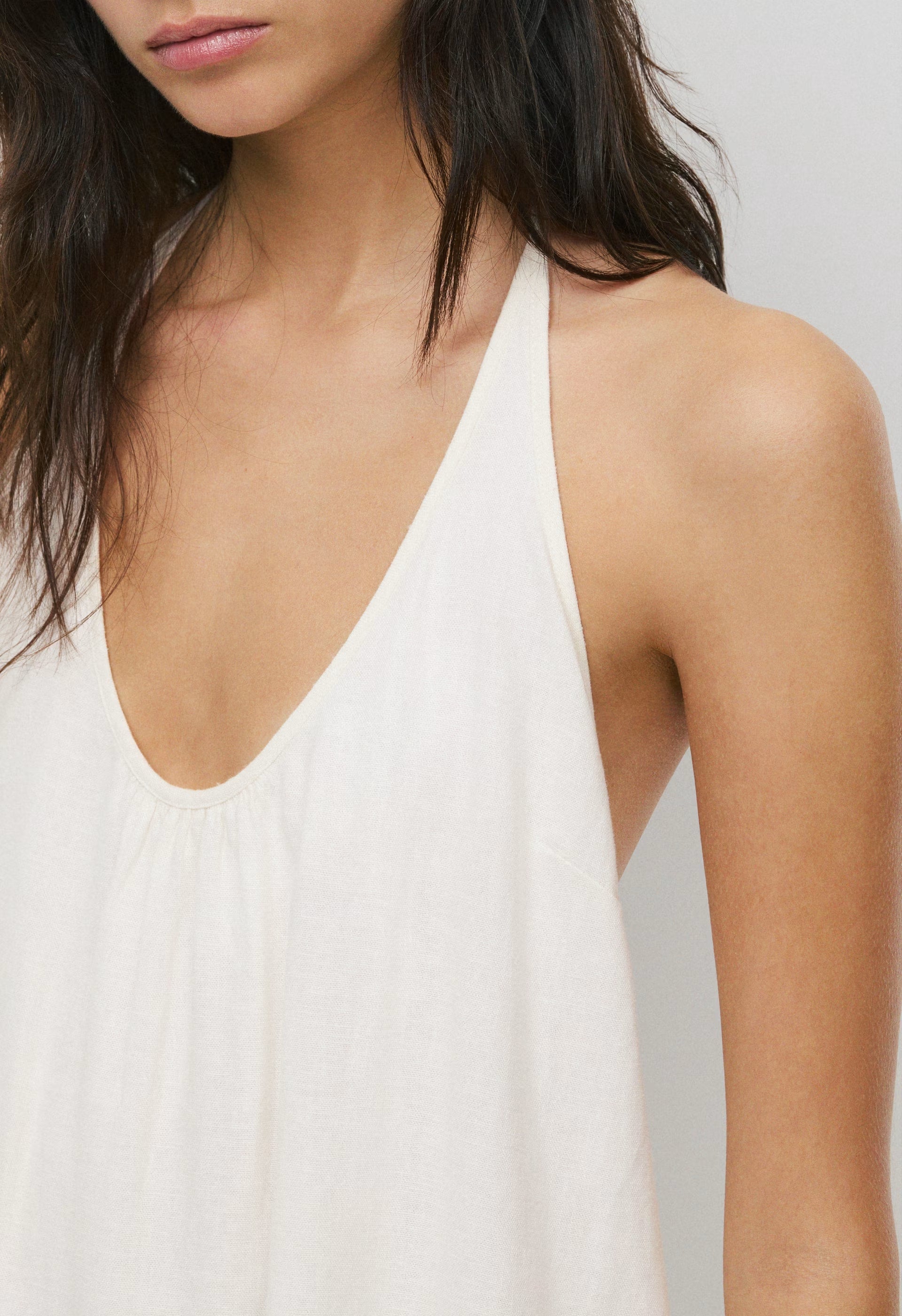Bora Linen Halter Dress - OAK
