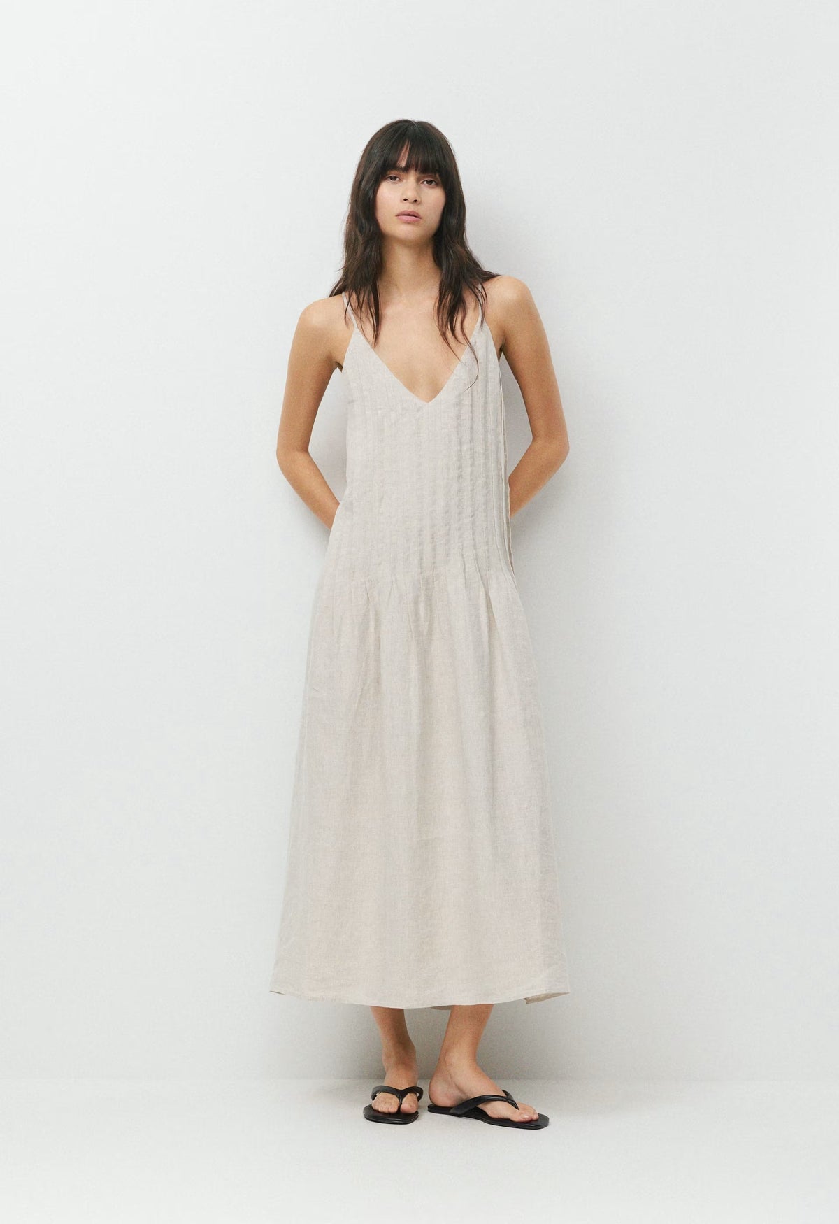 Casbah Linen Dress - UNDYED ECRU