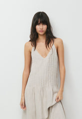 Casbah Linen Dress - UNDYED ECRU