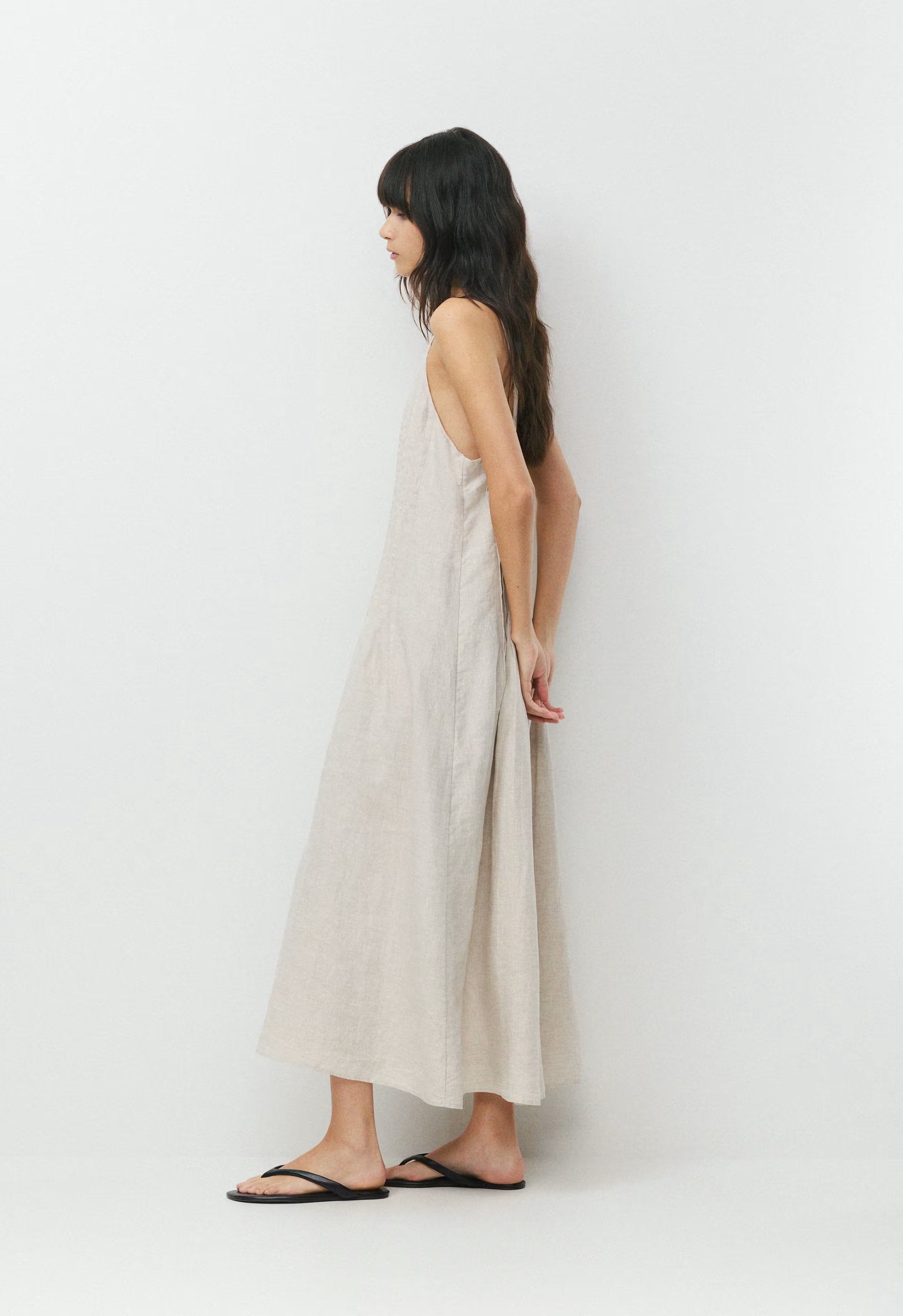 Casbah Linen Dress - UNDYED ECRU