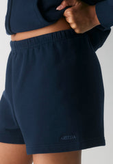 Cozy Sweatfleece Perfect Hi-Rise Mini Short - ADMIRAL