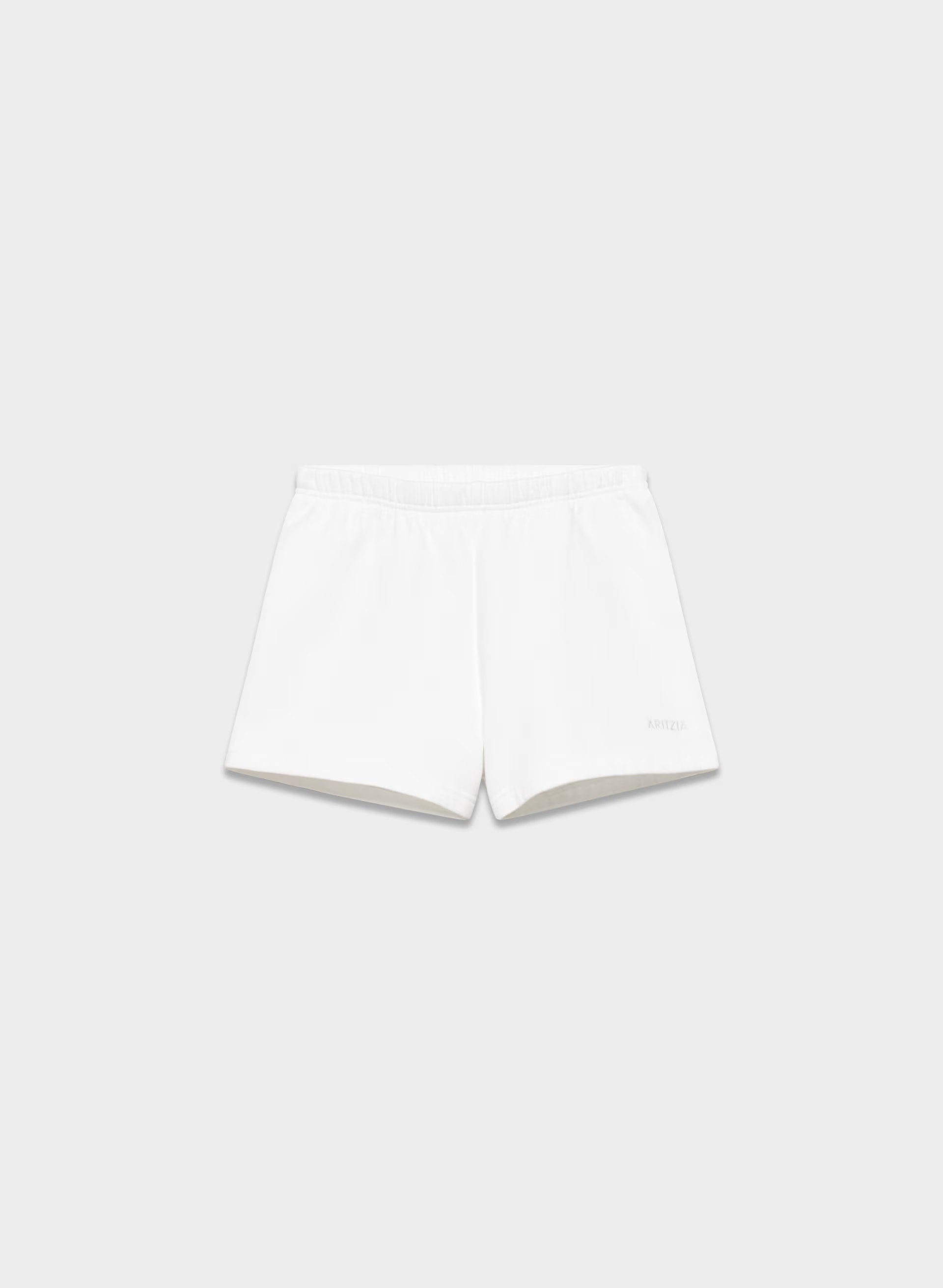 Cozy Sweatfleece Perfect Hi-Rise Mini Short - WHITE