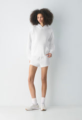 Cozy Sweatfleece Perfect Hi-Rise Mini Short - WHITE