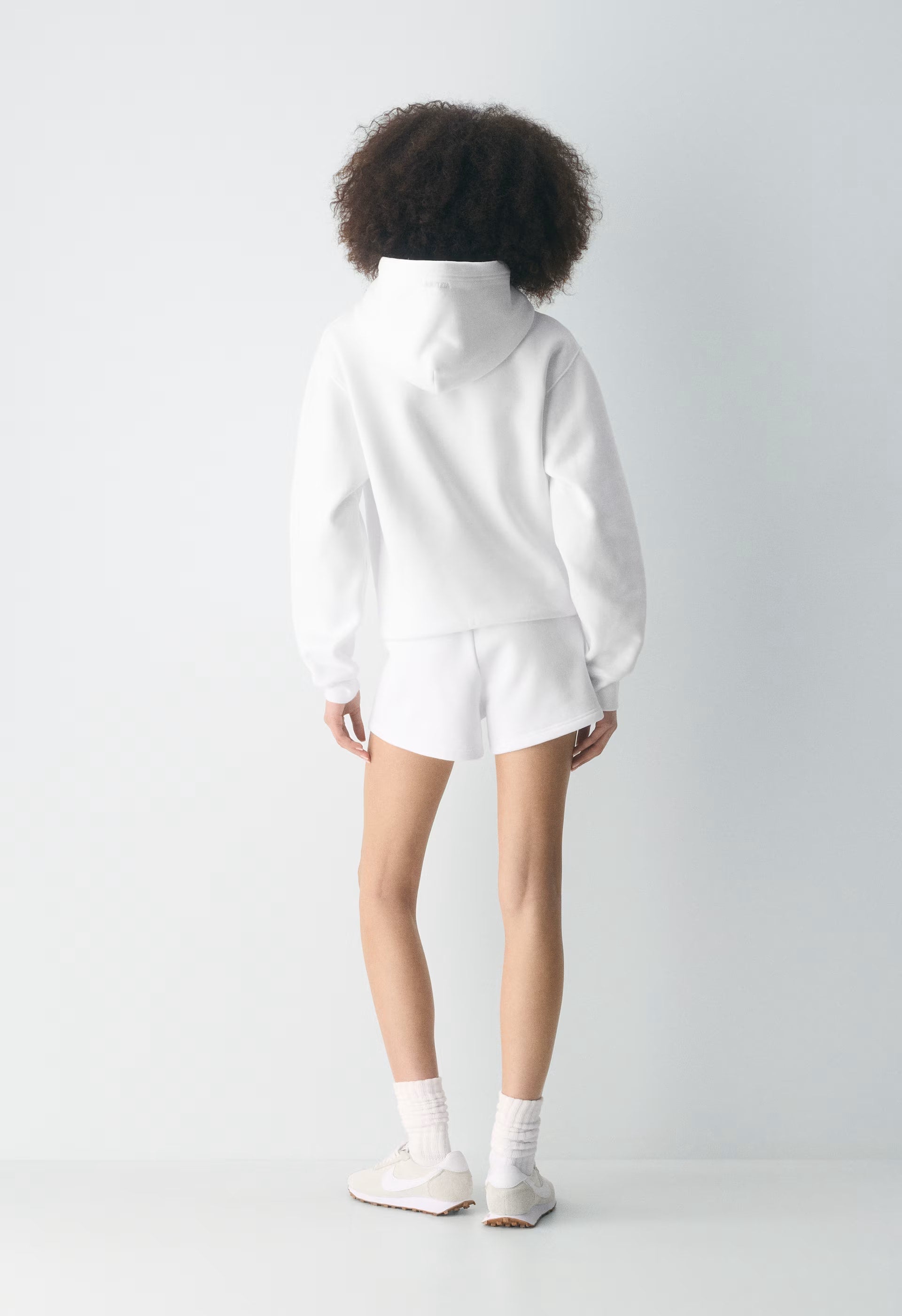 Cozy Sweatfleece Perfect Hi-Rise Mini Short - WHITE