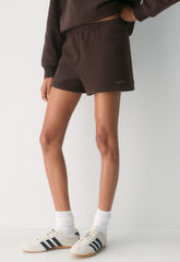 Cozy Sweatfleece Perfect Hi-Rise Mini Short - RICH MOCHA BROWN