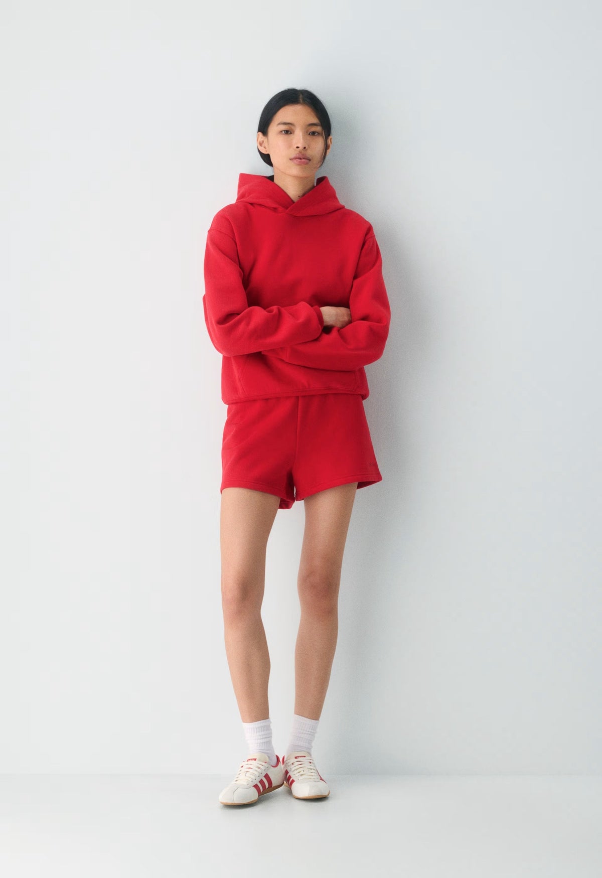 Cozy Sweatfleece Perfect Hi-Rise Mini Short - FLASHING RED