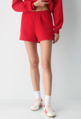 Cozy Sweatfleece Perfect Hi-Rise Mini Short - FLASHING RED