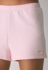 Cozy Sweatfleece Perfect Hi-Rise Mini Short - VILLA PINK