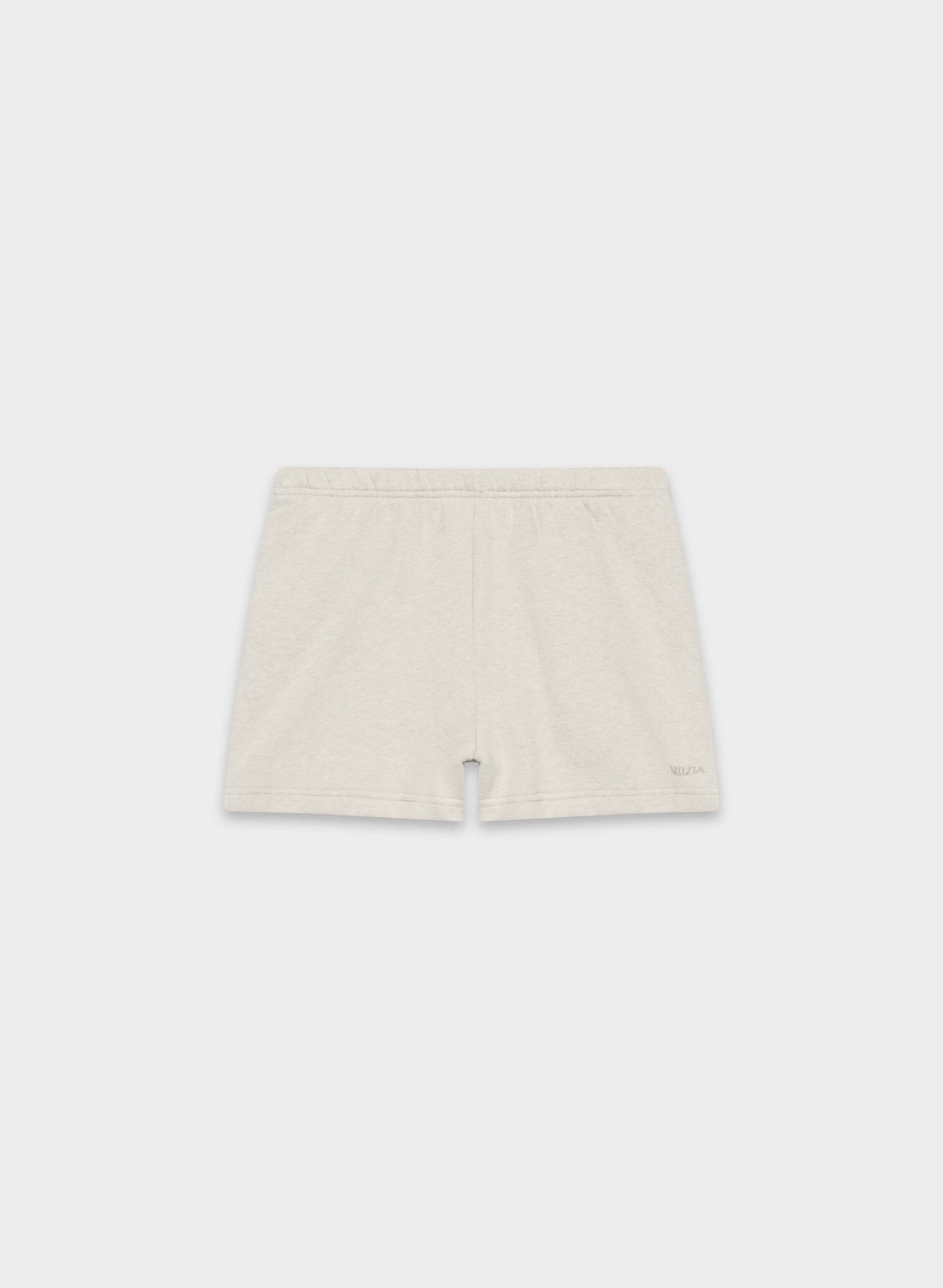 Cozy Sweatfleece Perfect Hi-Rise Mini Short - HEATHER ECRU