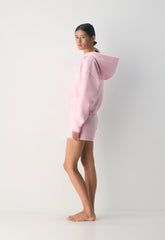 Cozy Sweatfleece Perfect Hi-Rise Mini Short - MILKSHAKE PINK