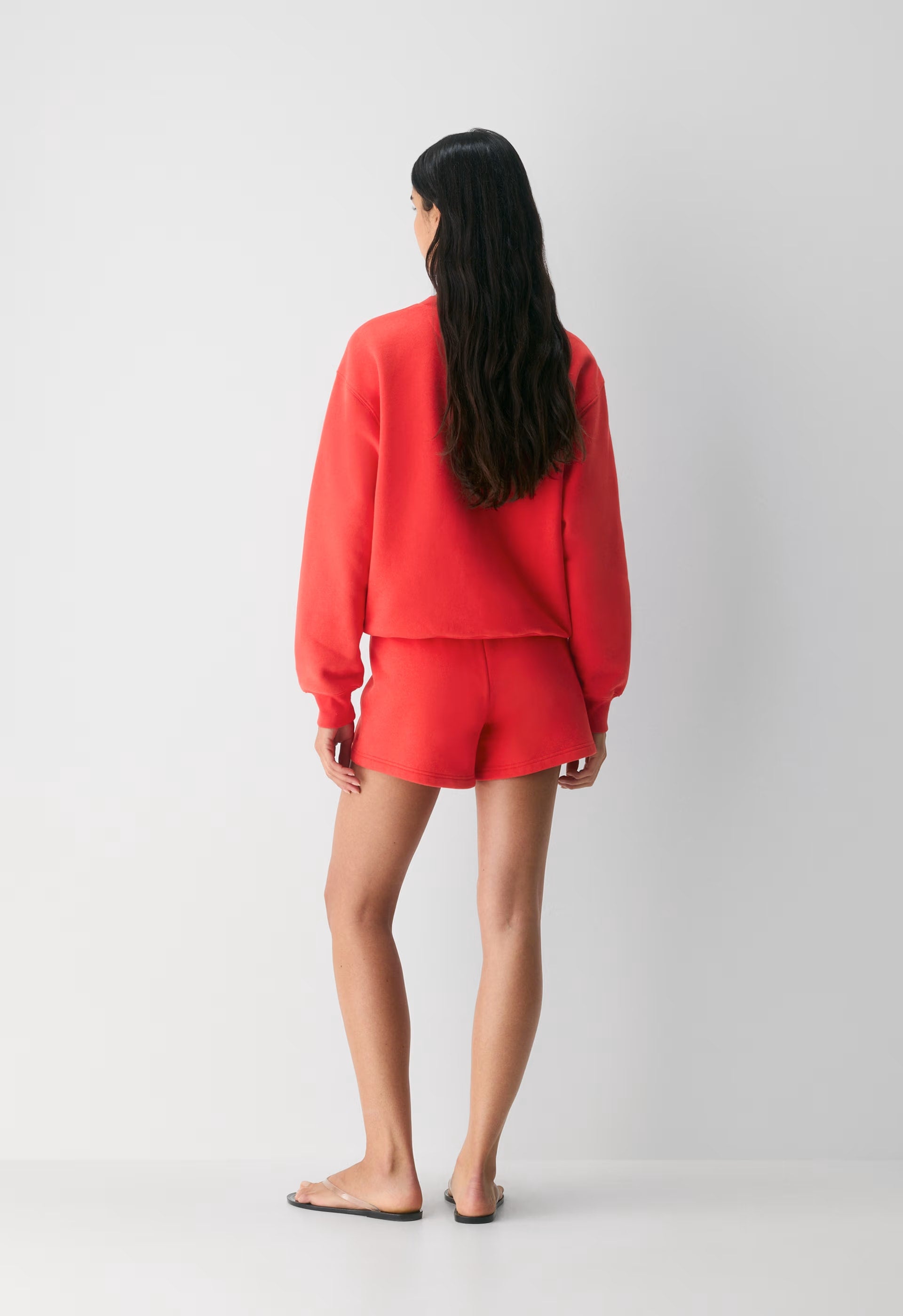 Cozy Sweatfleece Perfect Hi-Rise Mini Short - CHERRYBOMB RED