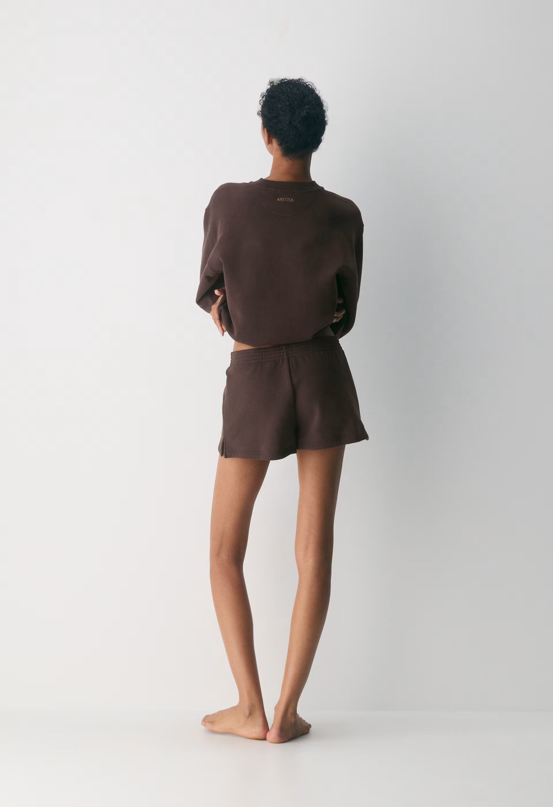 Cozy Sweatfleece Perfect Micro Short - RICH MOCHA BROWN