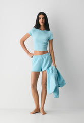 Cozy Sweatfleece Perfect Micro Short - PANORAMA BLUE