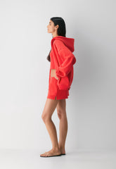 Cozy Sweatfleece Perfect Micro Short - CHERRYBOMB RED