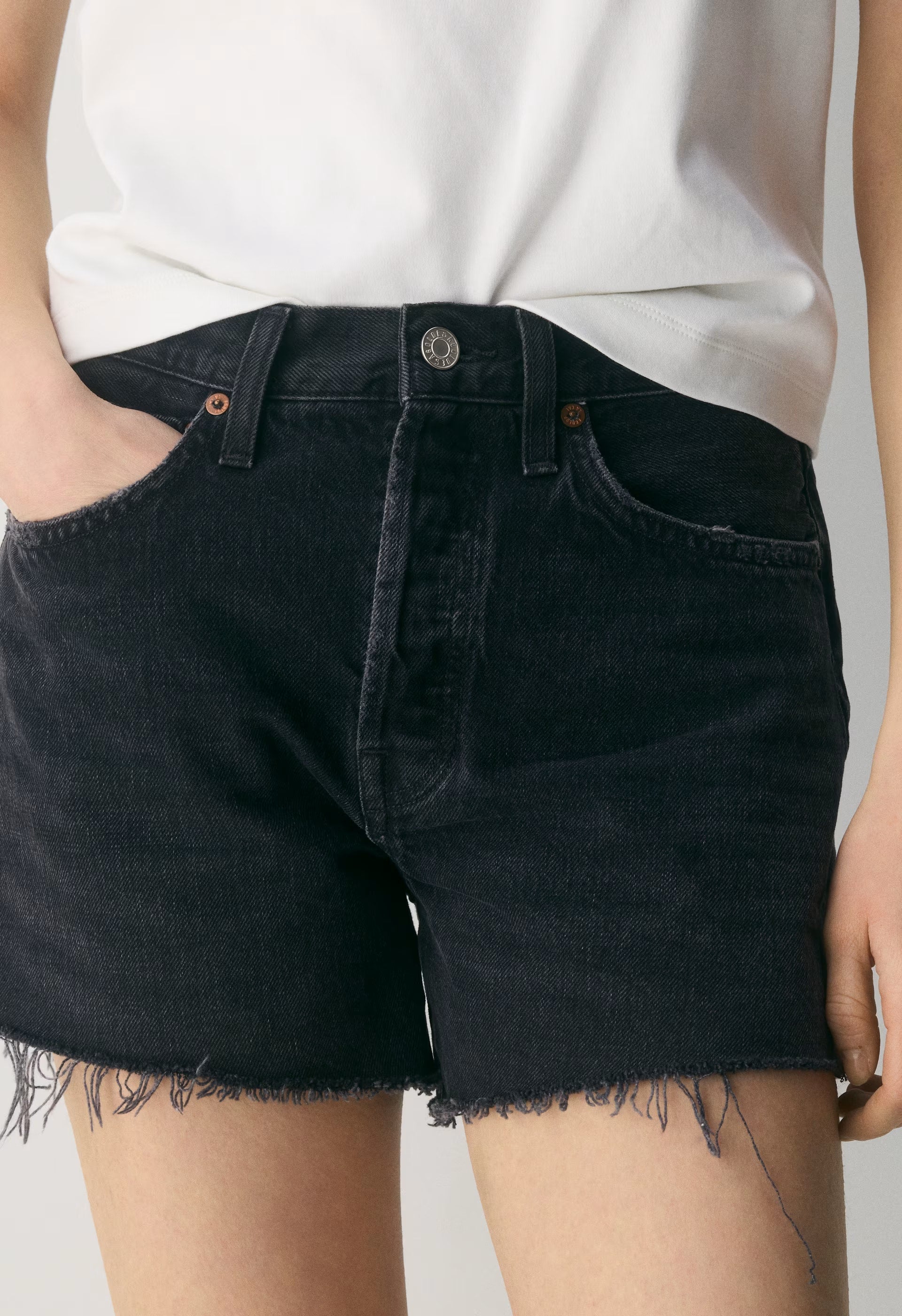 AGOLDE Parker Long Jean Short - FRIGHT