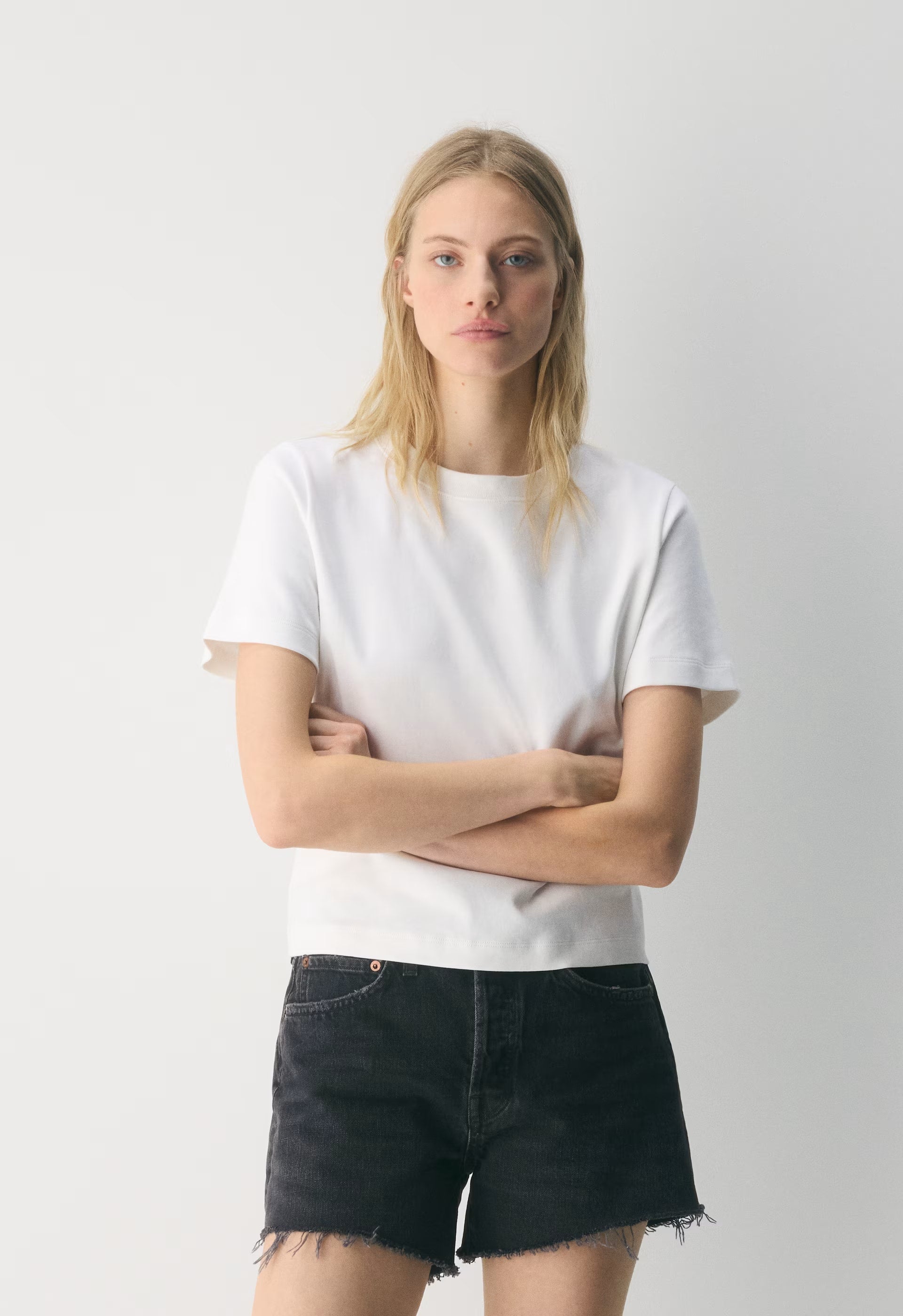 AGOLDE Parker Long Jean Short - FRIGHT