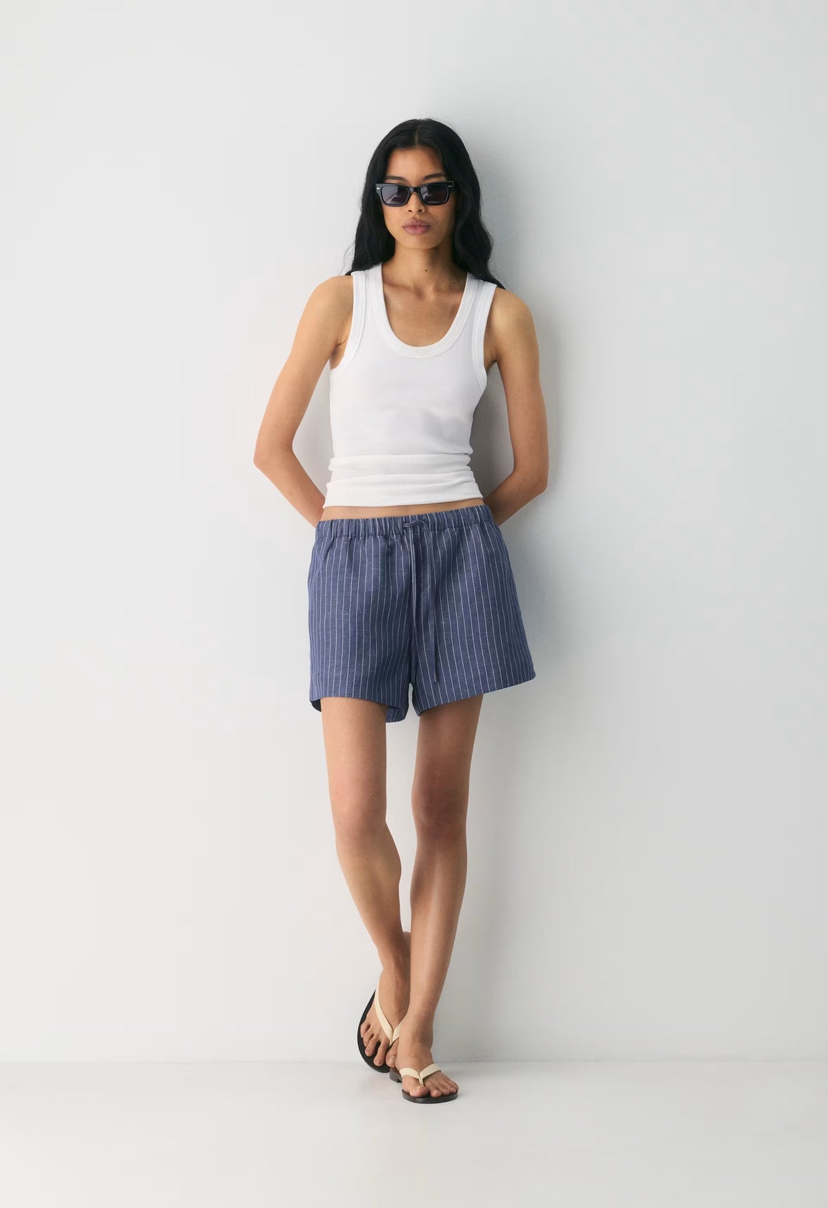 The Lodge Short™ Mini - CruiseLinen™ - SUSAN STRPE HRBR NV/W