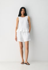 The Lodge Short™ Mid-Thigh - CruiseLinen™ - WHITE